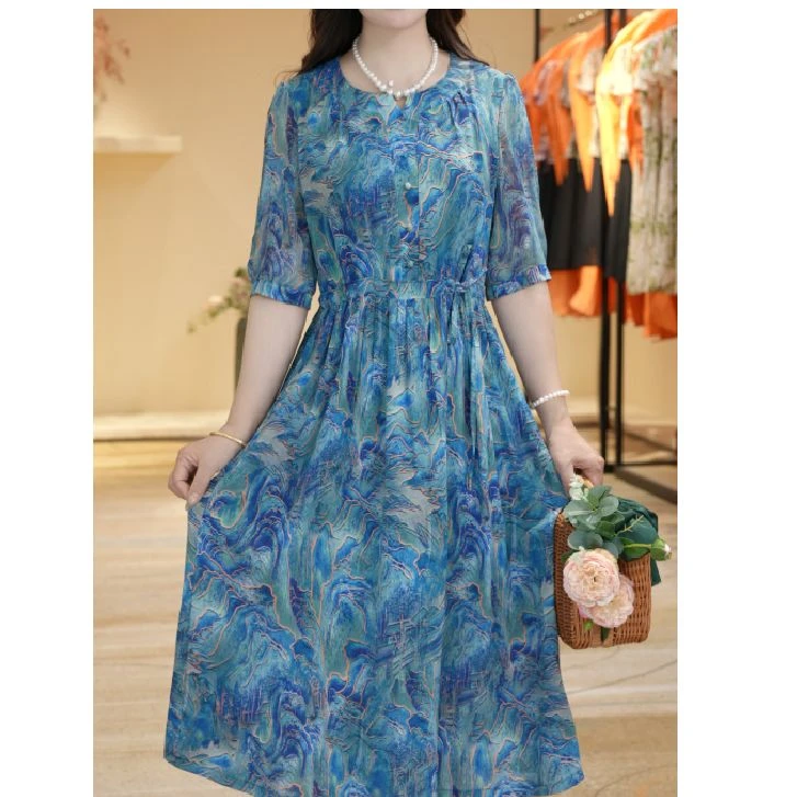 C2281女装连衣裙气质时尚夏季休闲百搭中长款裙子