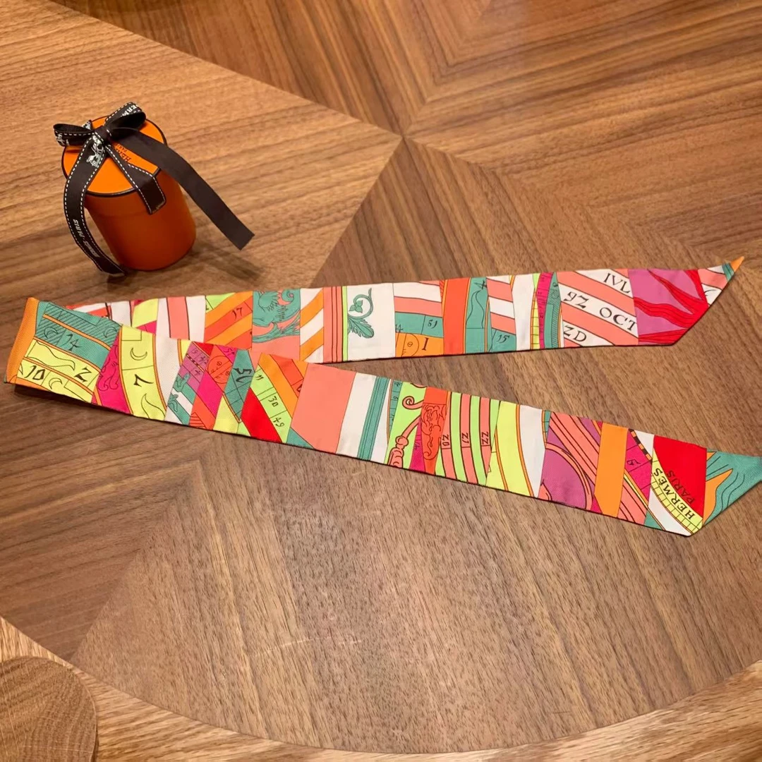 99新 Hermes/爱马仕 壹臻/彩色twilly丝巾 47819512