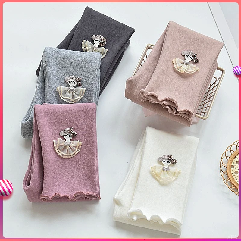 时尚女孩打底裤春秋外穿黑色打底裤女童女童打底裤春秋薄款外穿洋