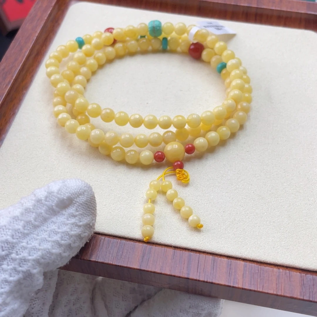 蜜蜡未镶嵌手链蜜蜡手链多样性发其一