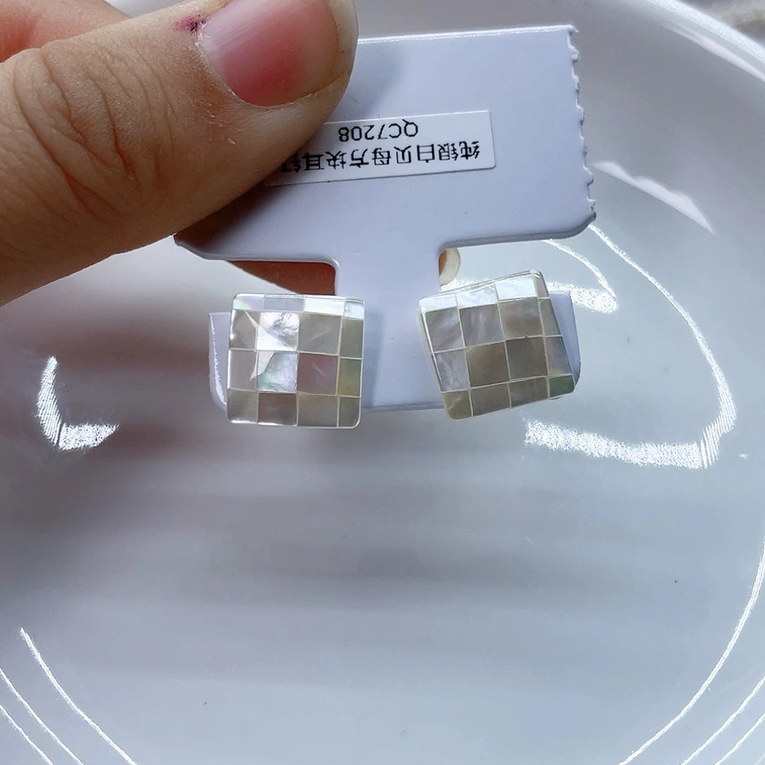 银S925镶嵌耳饰淡水珍珠