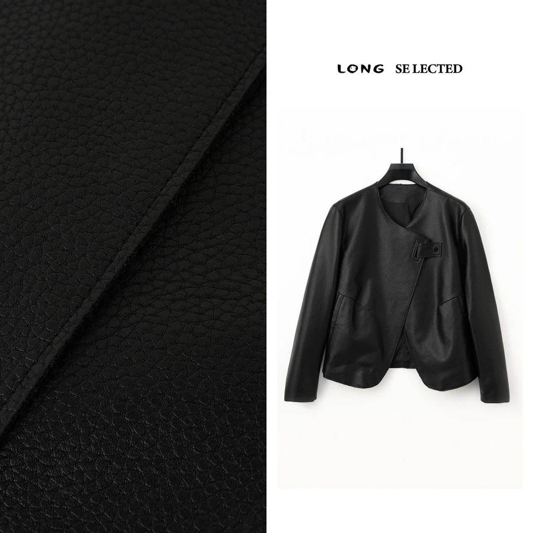 Q4235【特价-占单者限购】酷感立领皮衣 简约口袋设计百搭短外套860