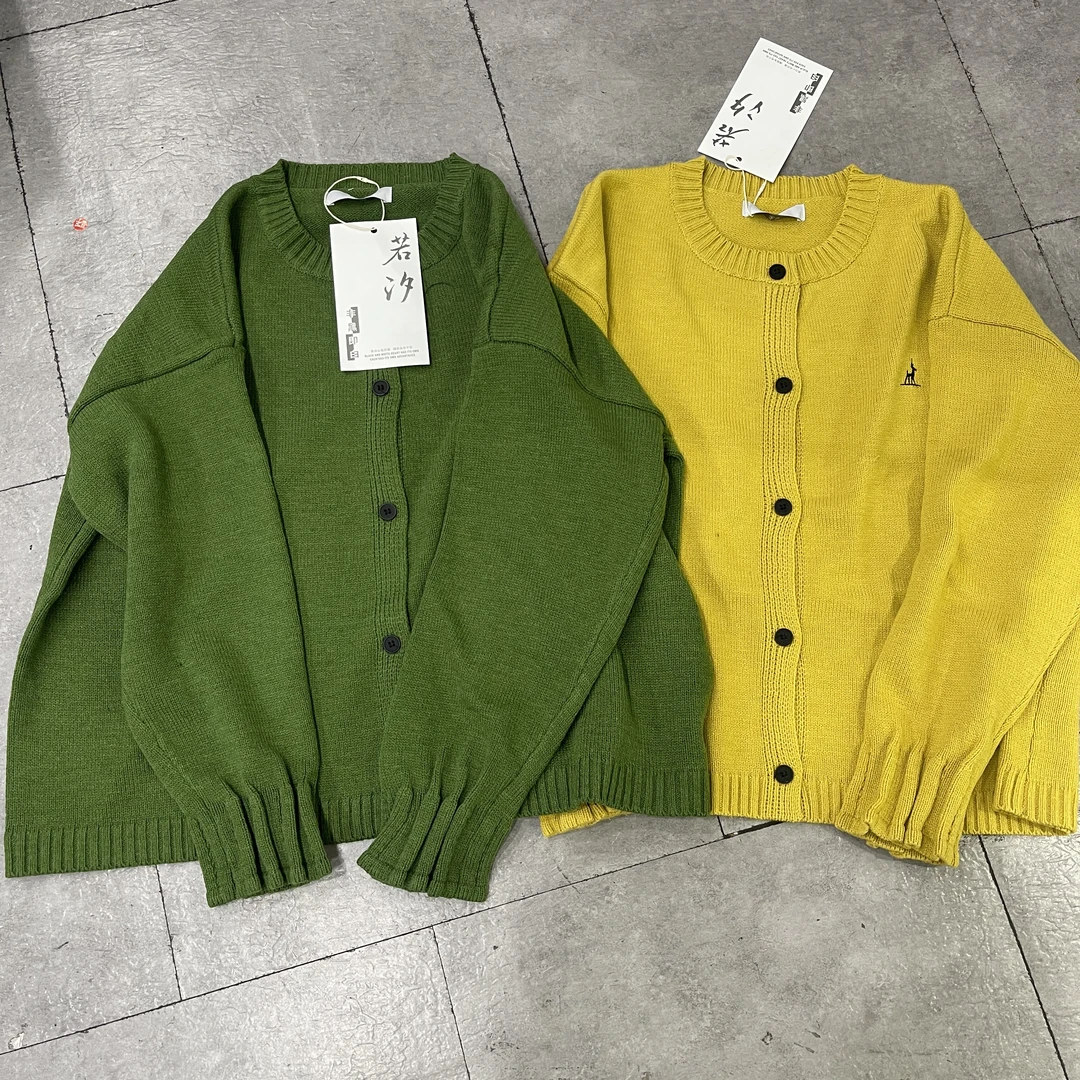 【若汐女装】欧韩版宽松大版休闲百搭春季新款设计款毛针织衫5697