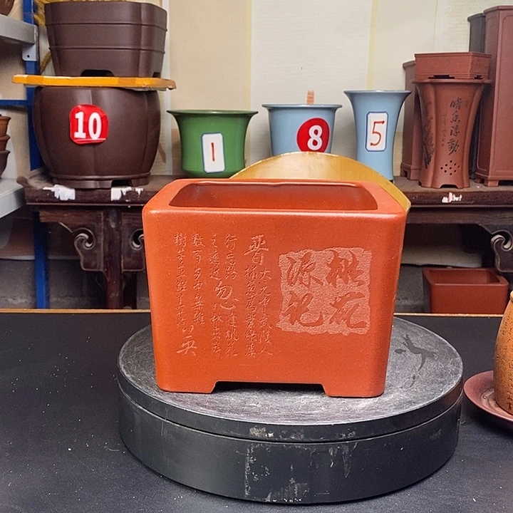 紫砂花盆货号一只TW533