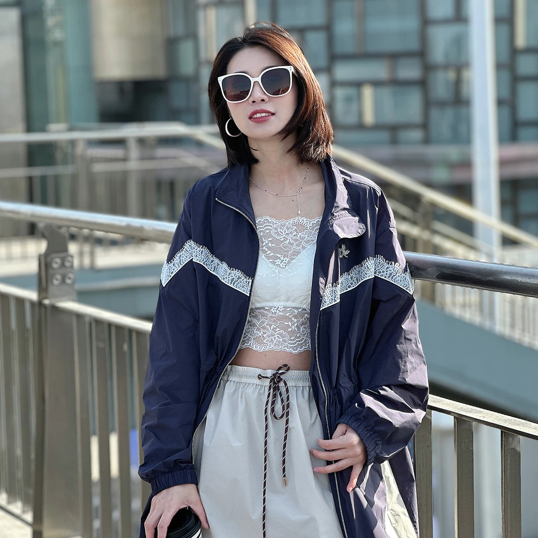 【轻量户外感】甜酷风外套连衣裙式风衣DOUBLOVE贝爱2025夏季新款