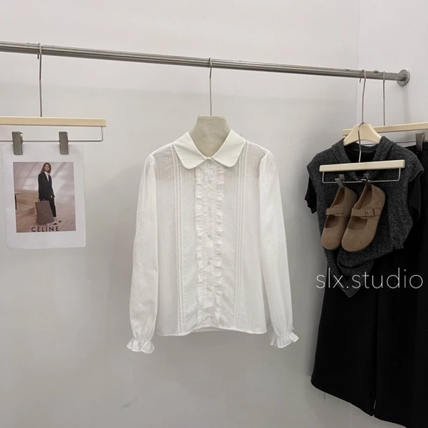 slx@ 0208 花苞袖韩系衬衫