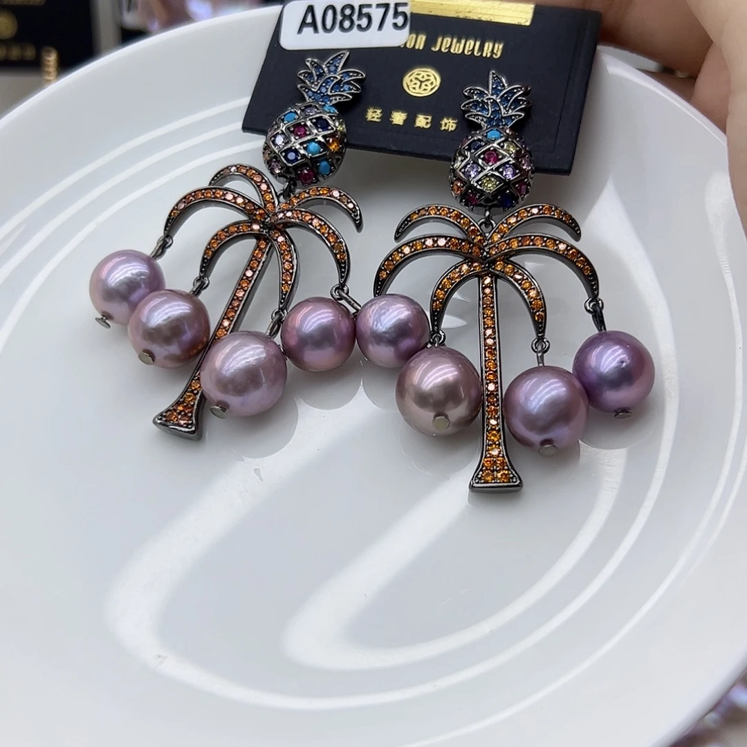 银S925镶嵌戒指淡水珍珠