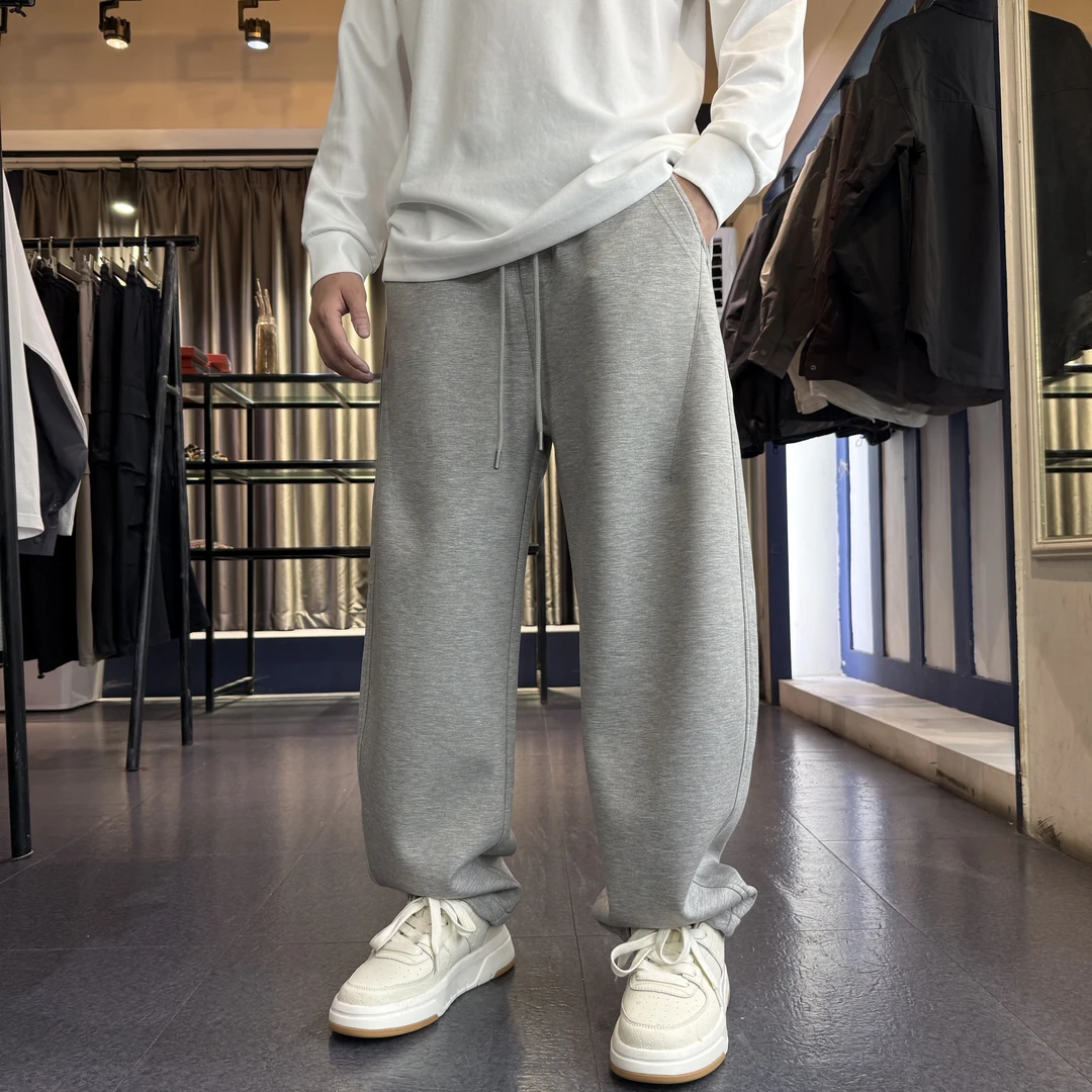 KP-X莫代尔肤感卫裤秋冬Q弹舒适通勤百搭慵懒宽松男士针织休闲裤