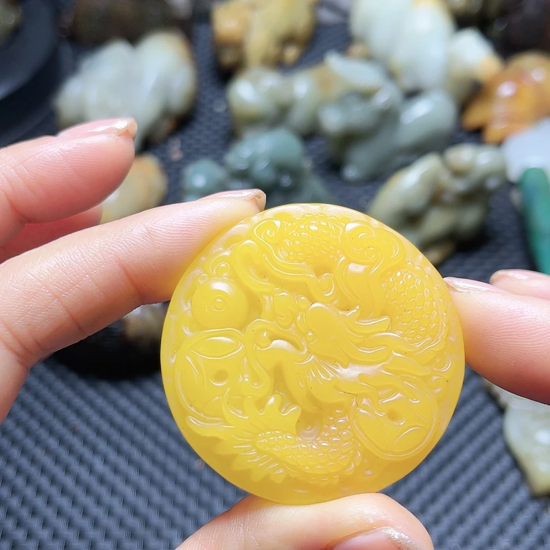 白玉菩提吊坠摆件