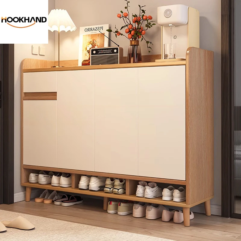 实木鞋柜家用门口新款爆款室内收纳柜玄关柜入户简易入门多层鞋架