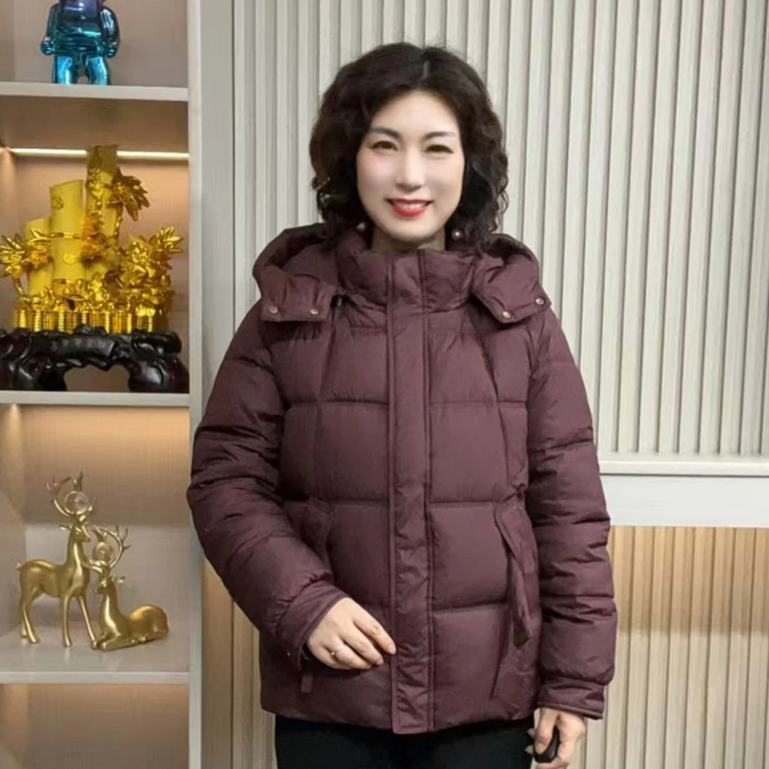 妈妈装流光加厚保暖流行时尚潮牌女装宽松冬装外套棉服棉衣百搭长