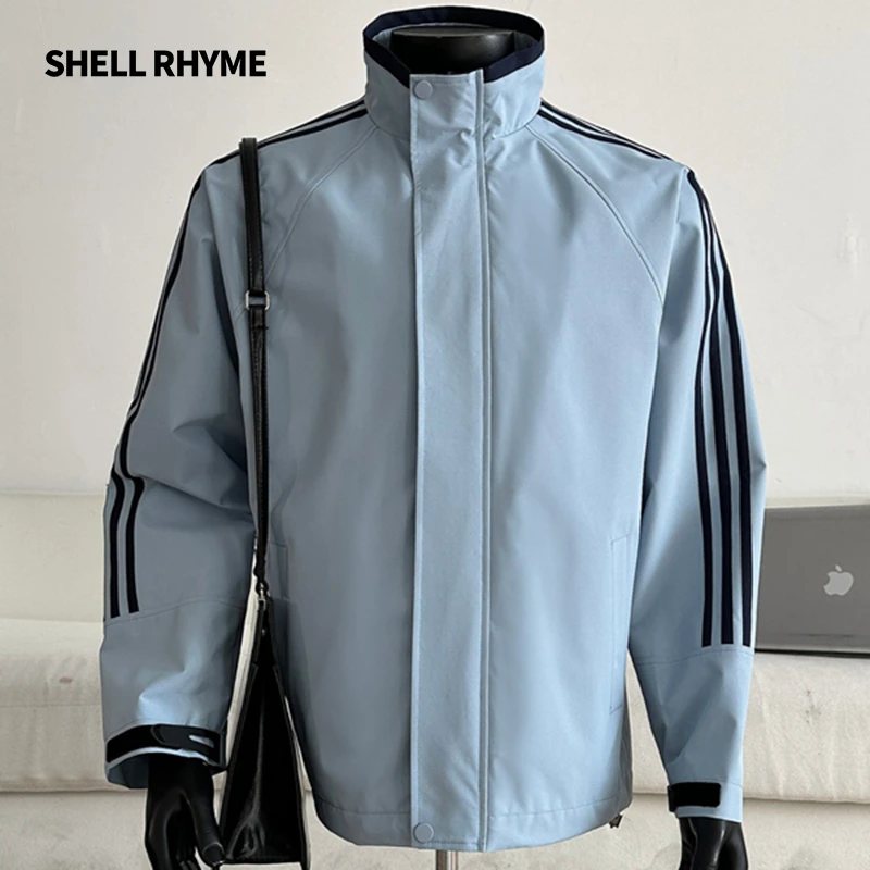 SHELL RHYME外套男女同款新款百搭美式潮牌情侣立领休闲夹克衣服