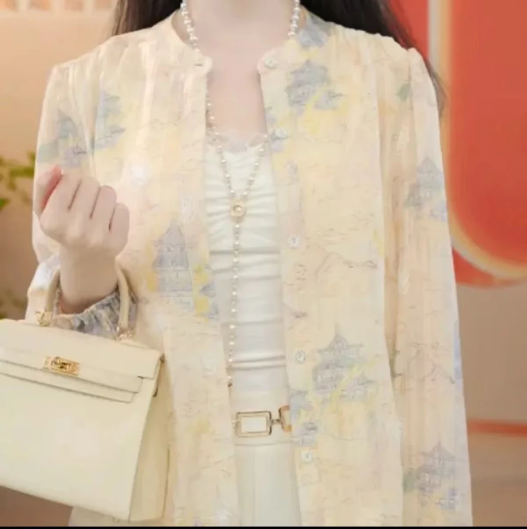 2025百搭潮流洋气1显瘦减龄休闲设计款时尚遮肉夏季宽松衬衫915