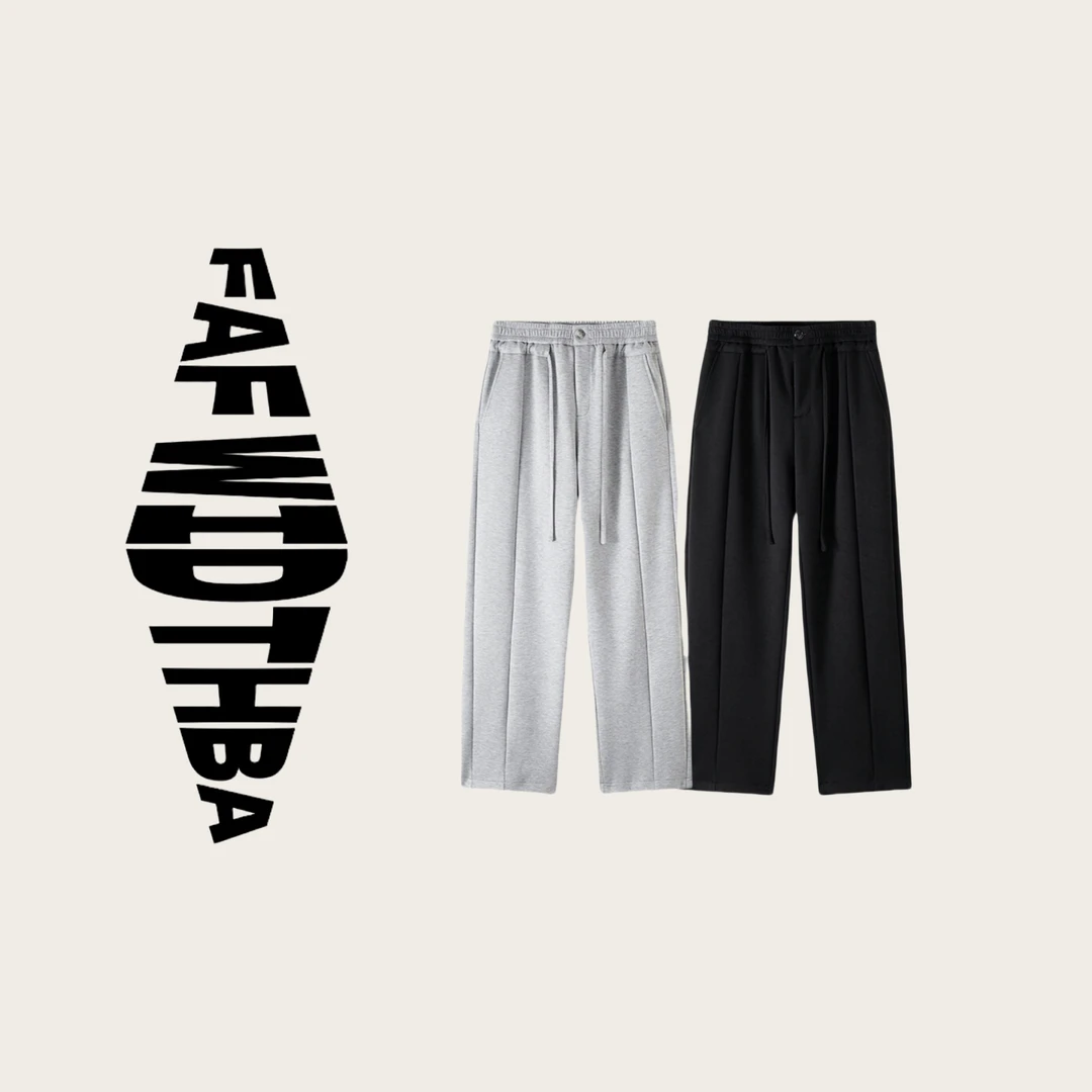 CK345 美式高街垂感日常男抽绳纯色百搭运动休闲裤