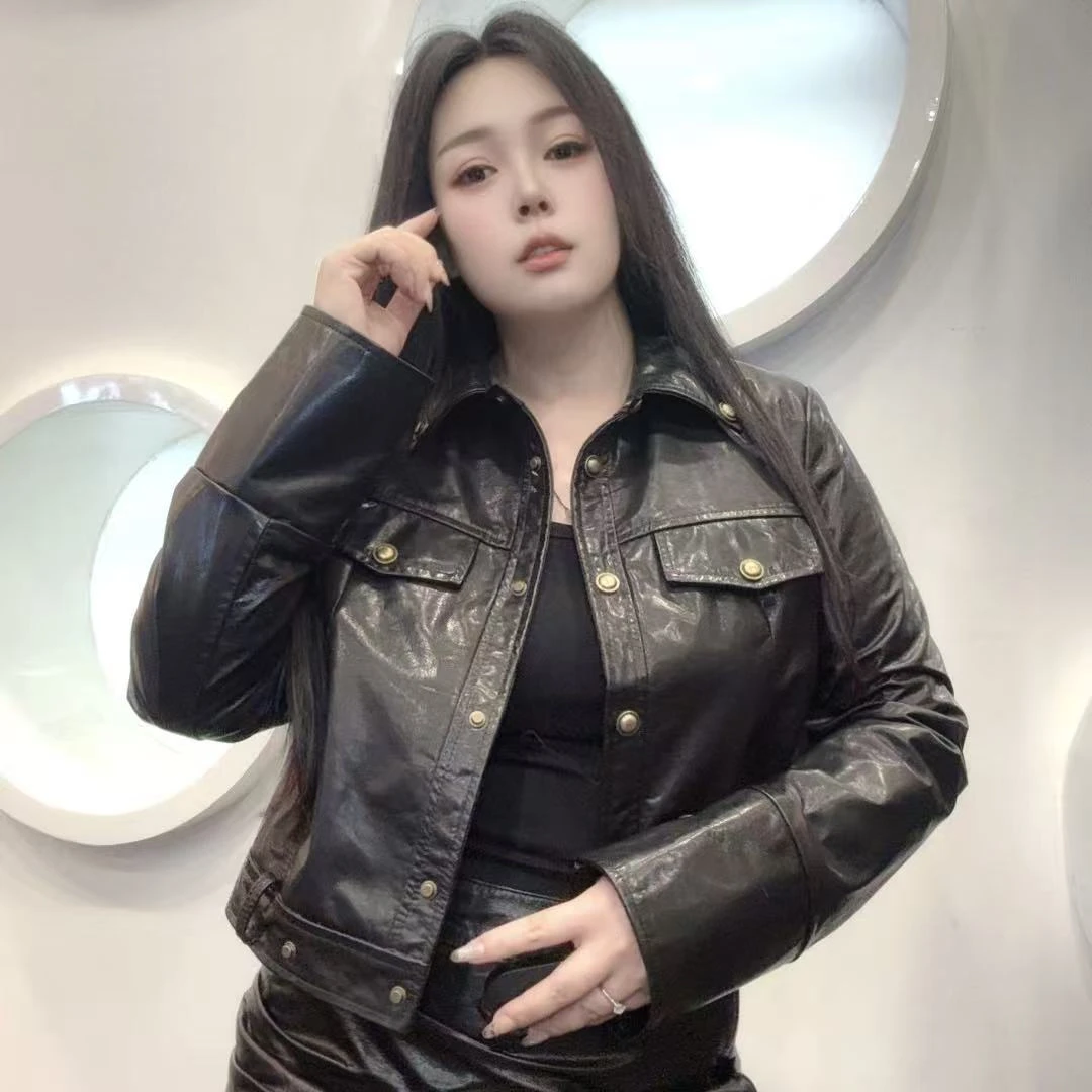 《铭嘉诗丹》自留款牛皮 皮衣外套2870 衣长49 卡码拍小