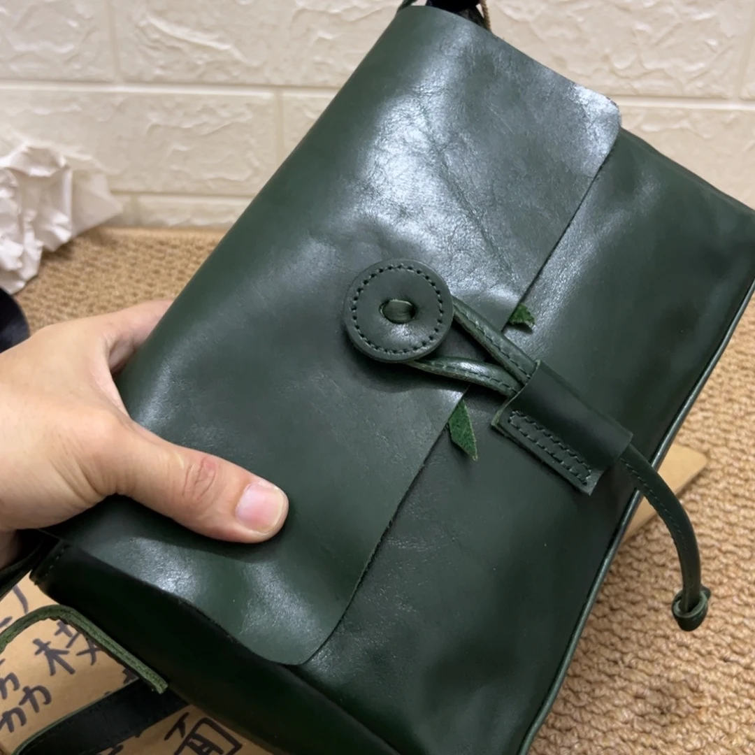 【闪购商品】头层牛皮绿色