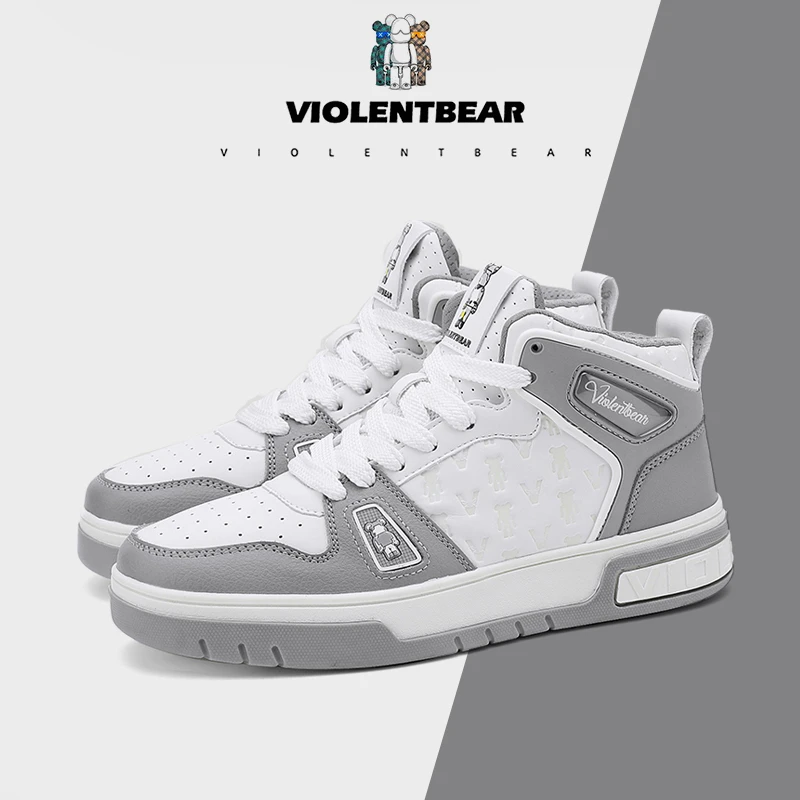 Violentbear/暴力熊夏季高帮韩版百搭情侣潮鞋学生运动休闲鞋6668