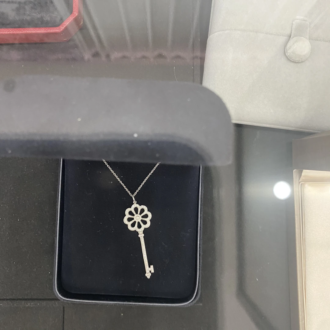 99新 Tiffany & Co./蒂芙尼 蒂芙尼 keys系列18k白金花卉形满钻