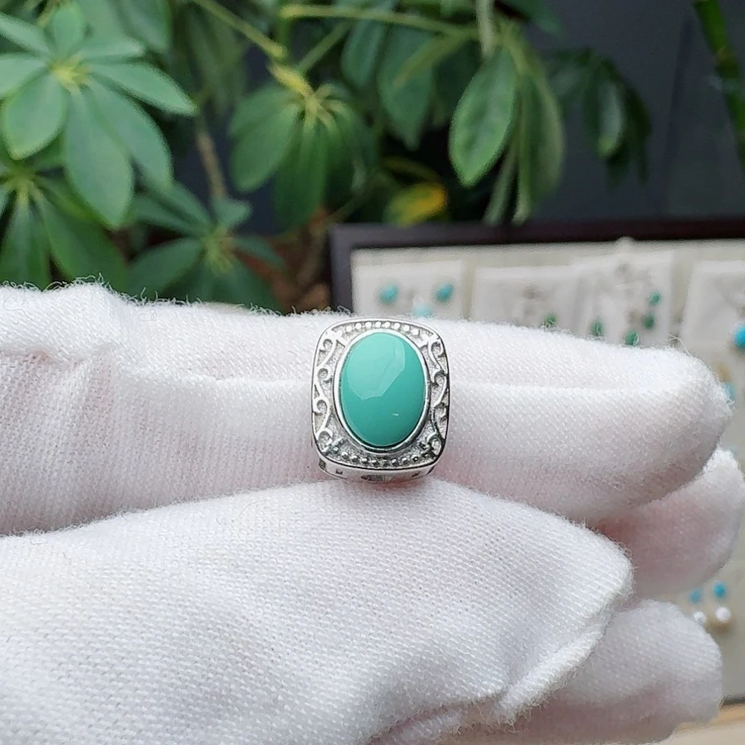 绿松石银S925镶嵌颈饰配饰