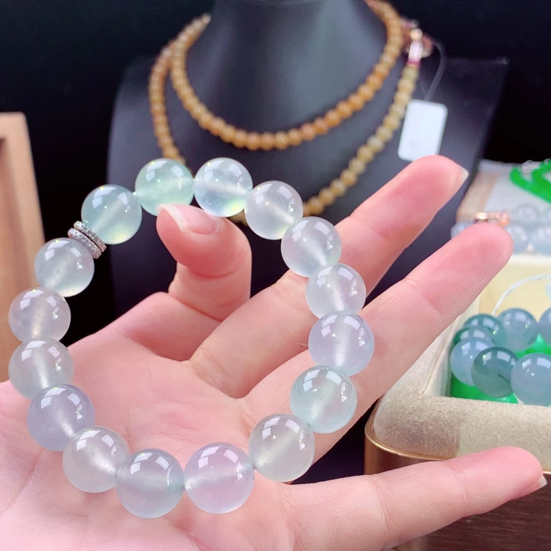 翡翠手链未镶嵌马卡龙玻璃