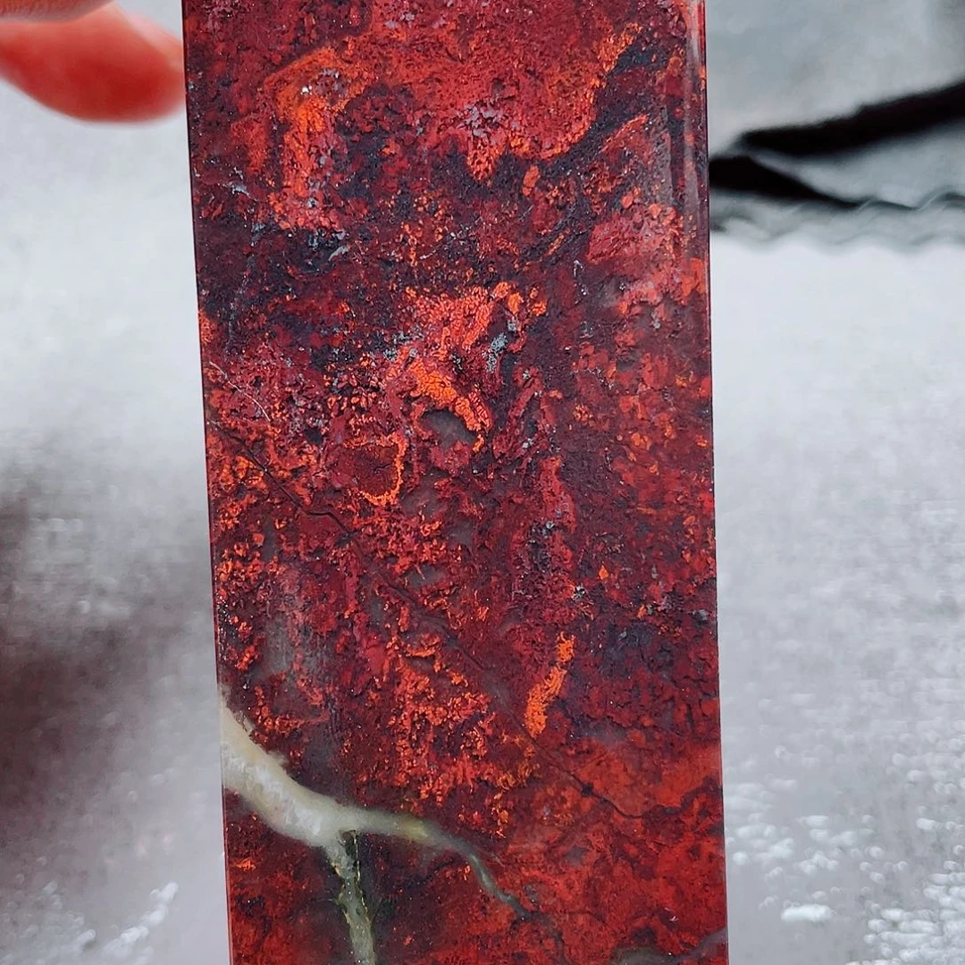 玉桂林鸡血玉印章镇尺10