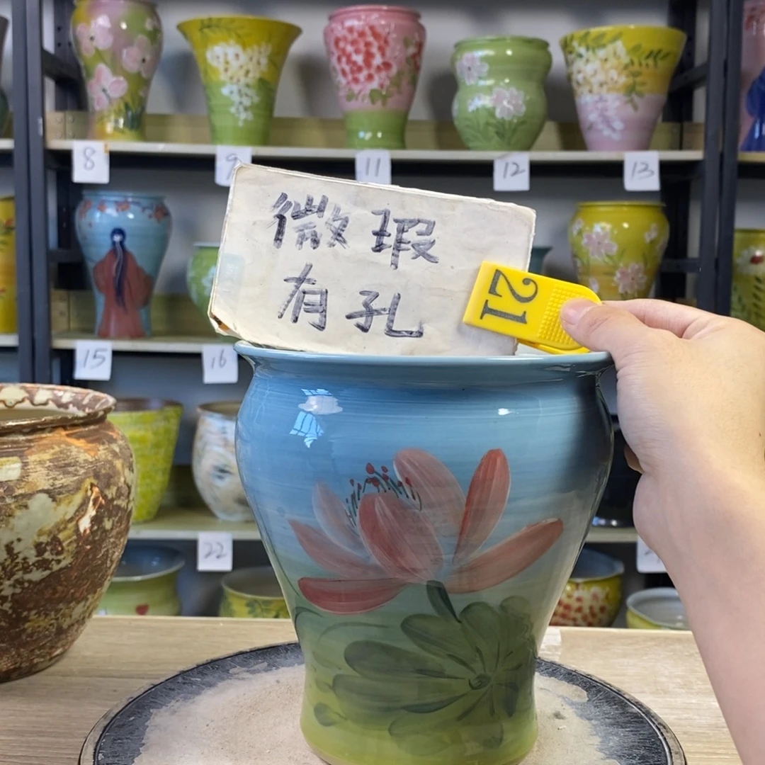 景德镇手工手绘陶瓷花盆