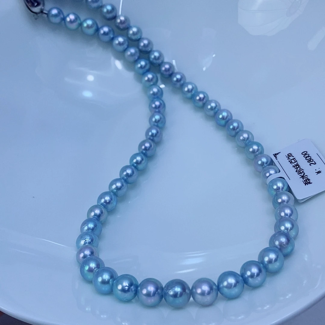 海水珍珠银S925镶嵌颈饰