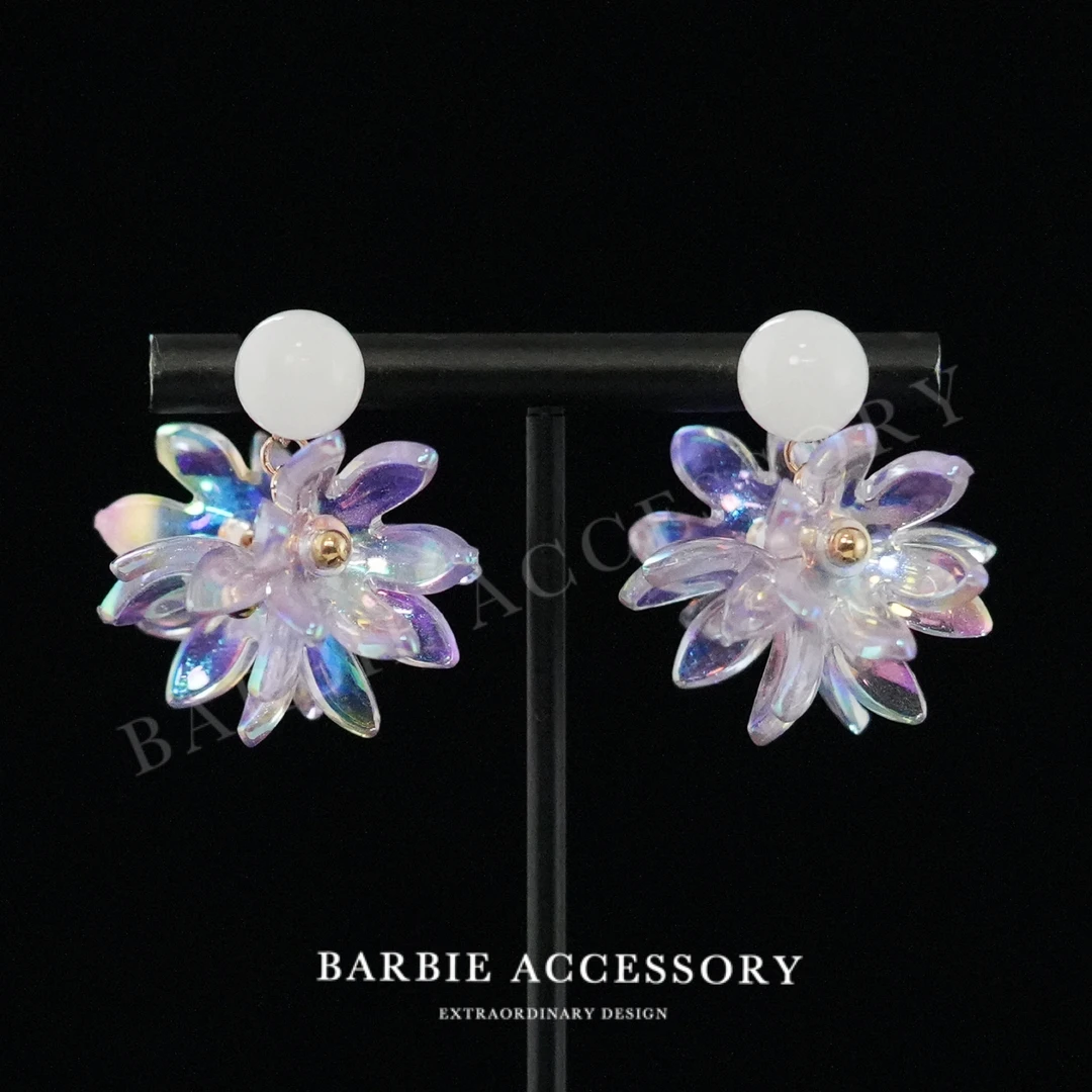 铜合金合成锆石耳饰 【星如冰雪】法式既视设计款高级感绝美耳饰