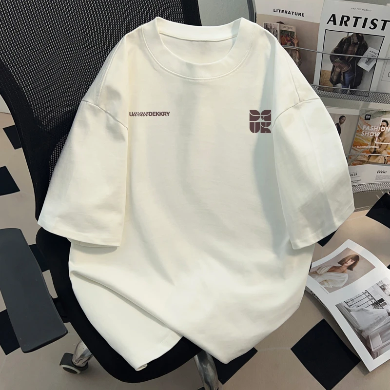 jtrt美式潮牌圆领短袖t恤男女款夏季百搭小众舒适宽松半袖上衣服