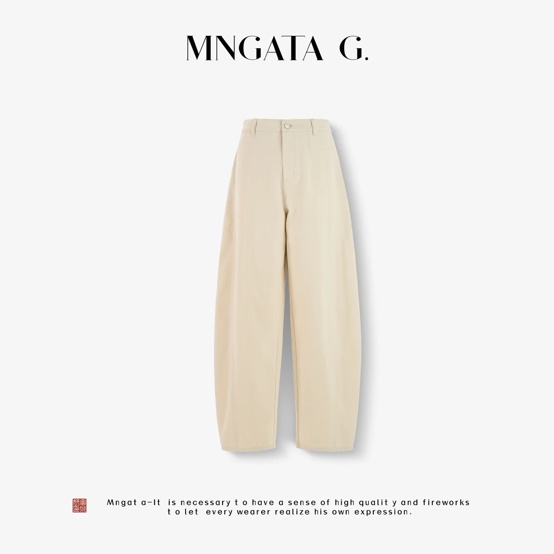 MNGATA G.宫小妍【欢喜牛仔裤】新中式中国风百搭秋冬裤子5090156