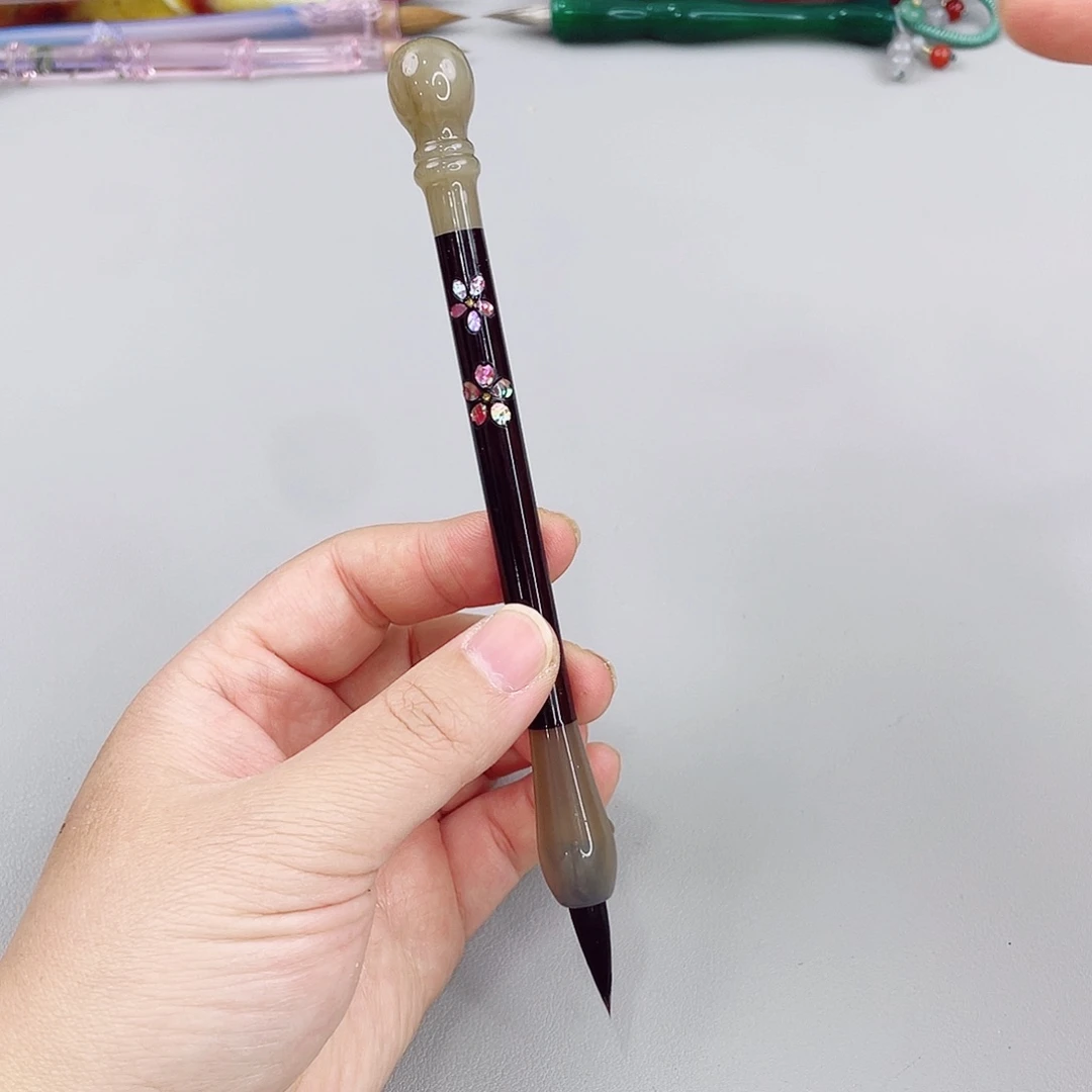 非遗螺钿高货毛笔1支，小花