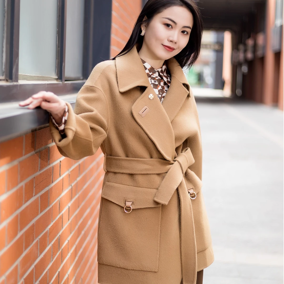 25年新款时尚百搭双面呢大衣GC918062