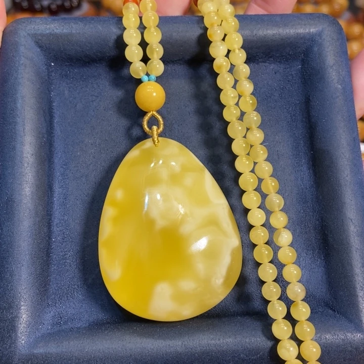 蜜蜡颈饰未镶嵌蜜蜡