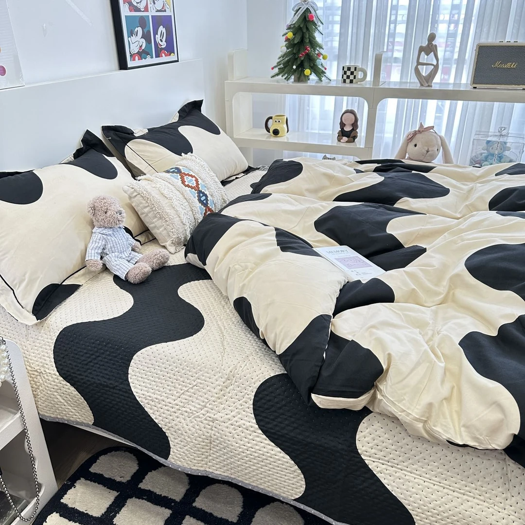 8651床盖磨毛四件套