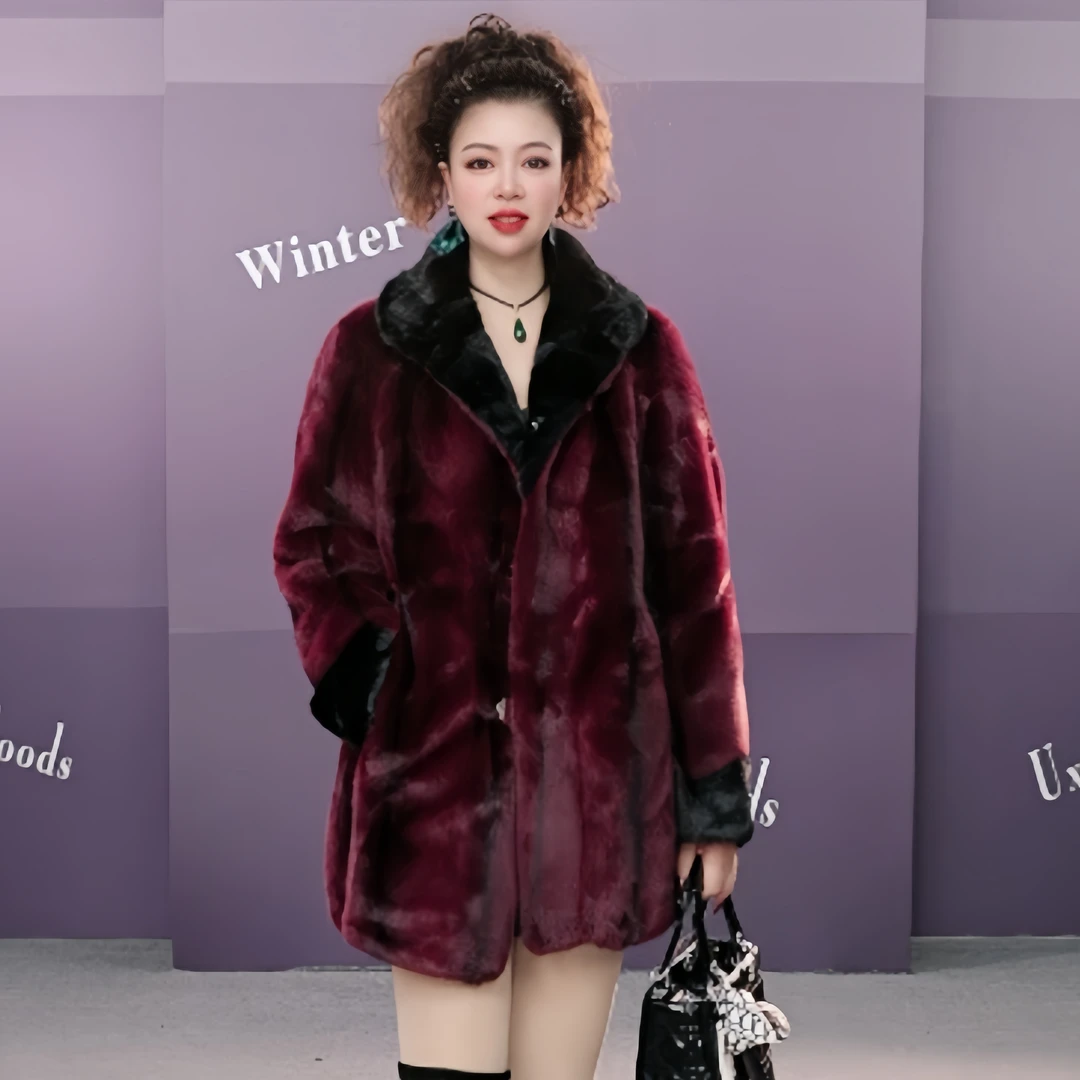 G59 莲姐专属丨冬季女士时尚气质高级感撞色外套