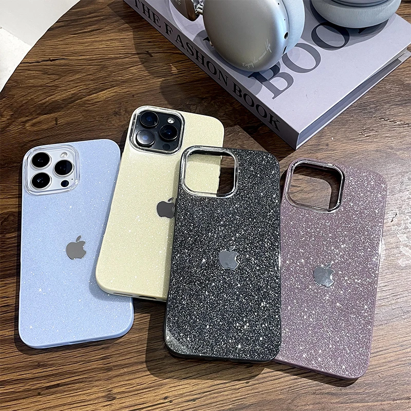 适用苹果16E闪粉手机壳15/14Plus/13/12mini/11Promax新款保护套