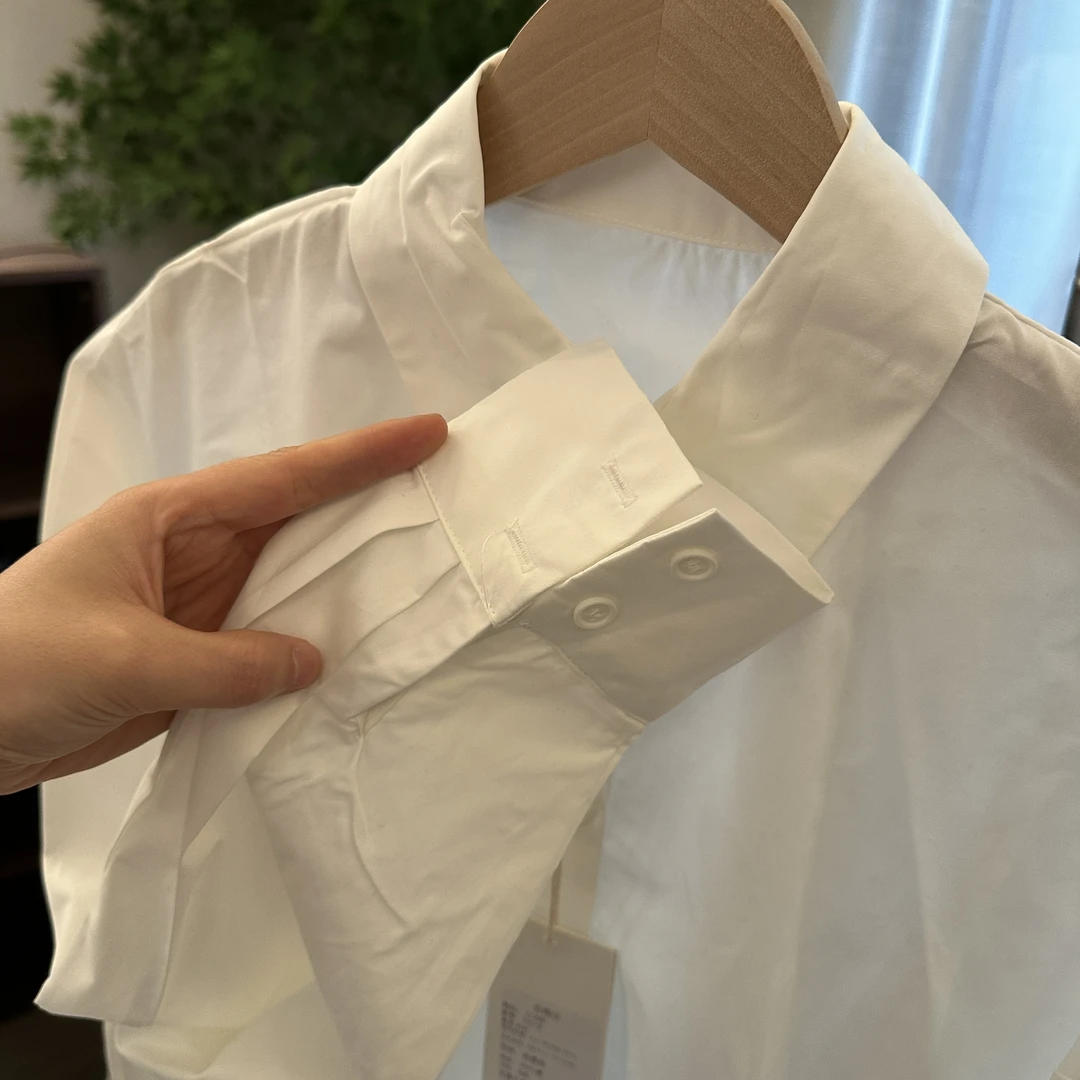 长袖纯色衬衫外套立领秋季tenniscore宽松型单排多扣