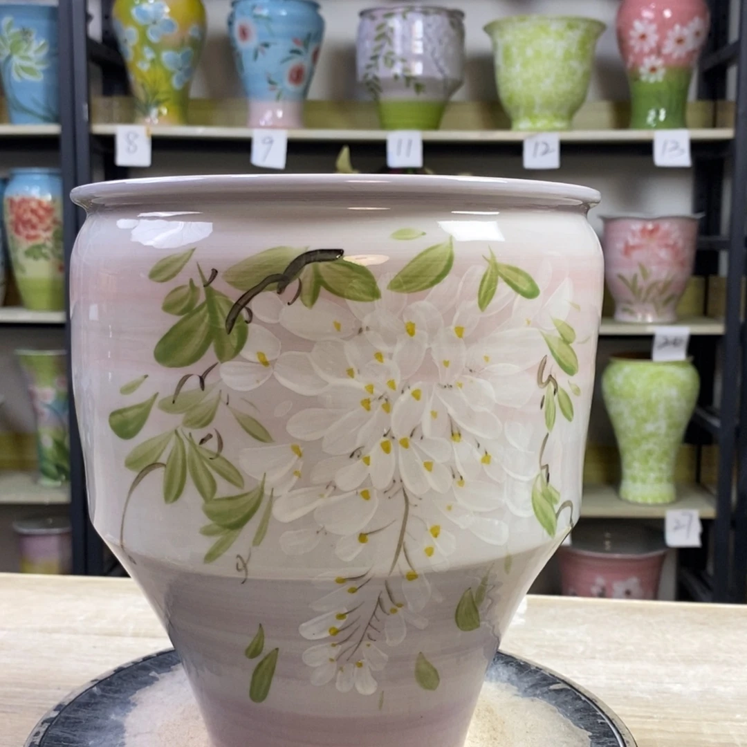 景德镇手工手绘花盆