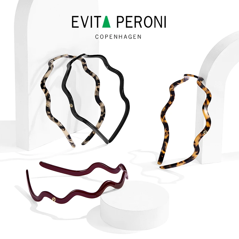 Evita Peroni/依慧达新款头箍洋气时尚波浪发箍发卡带齿