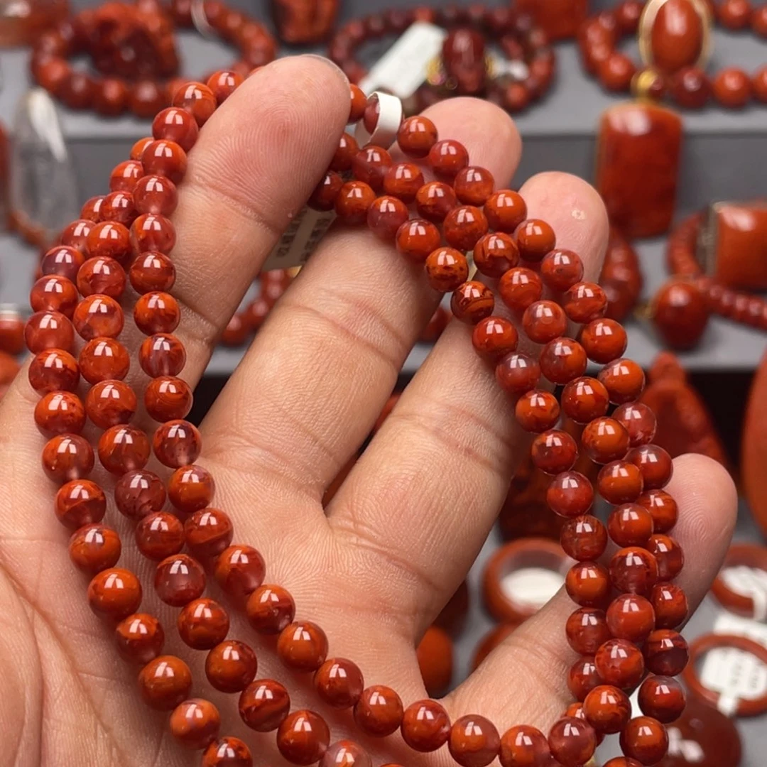 南红玛瑙未镶嵌珠宝奇石多圈5➕