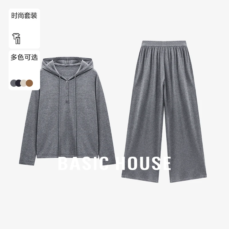 Basic House/百家好时尚休闲女士百搭设计套装-B0625B5KCV2