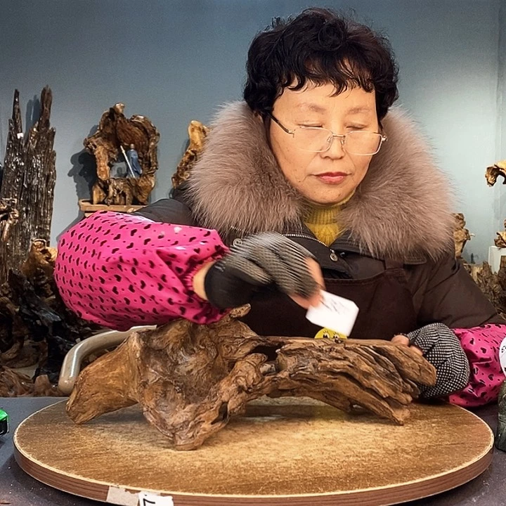 茶盏拳**人301株木底座随行根艺