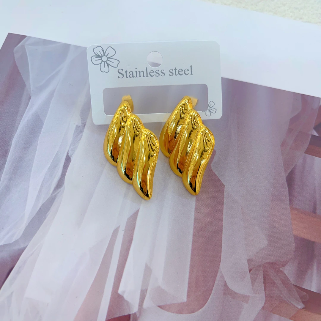 钛钢耳饰 202新款耳环爆款白搭时尚金色