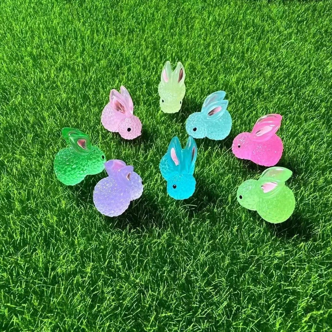 立体小兔子DIY手工树脂配件摆件可爱卡通饰品