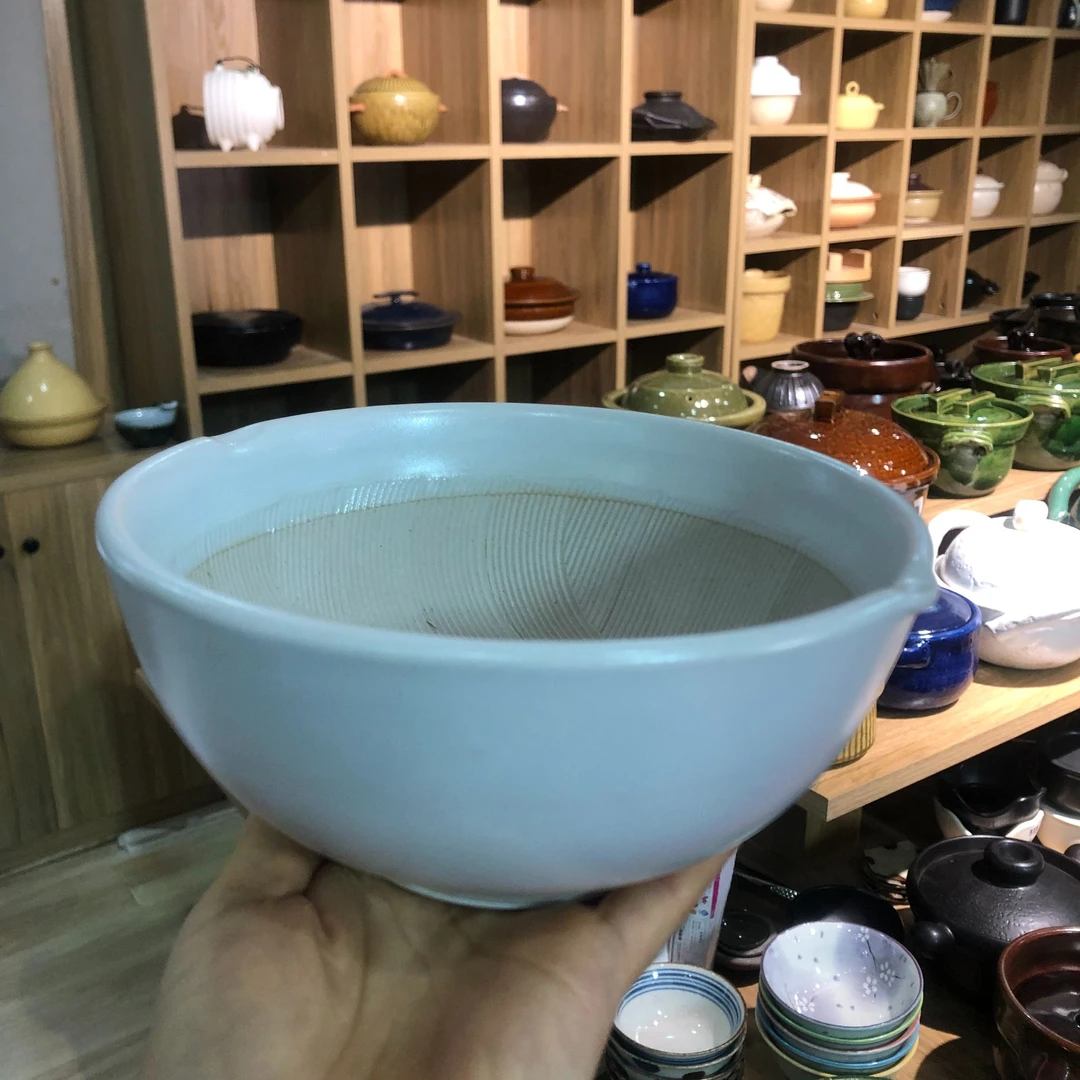 日本原装进口万古烧研磨碗