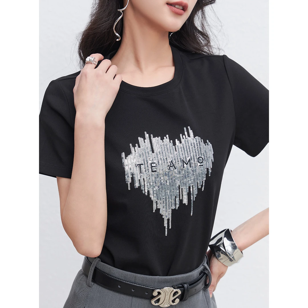 【初依专属】EVA OUXIU/伊华欧秀短袖上衣ZS-E-51-27052-YL