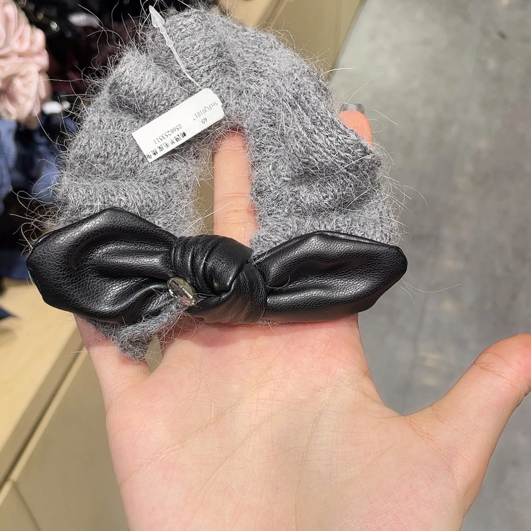 非金属灰色毛线发圈