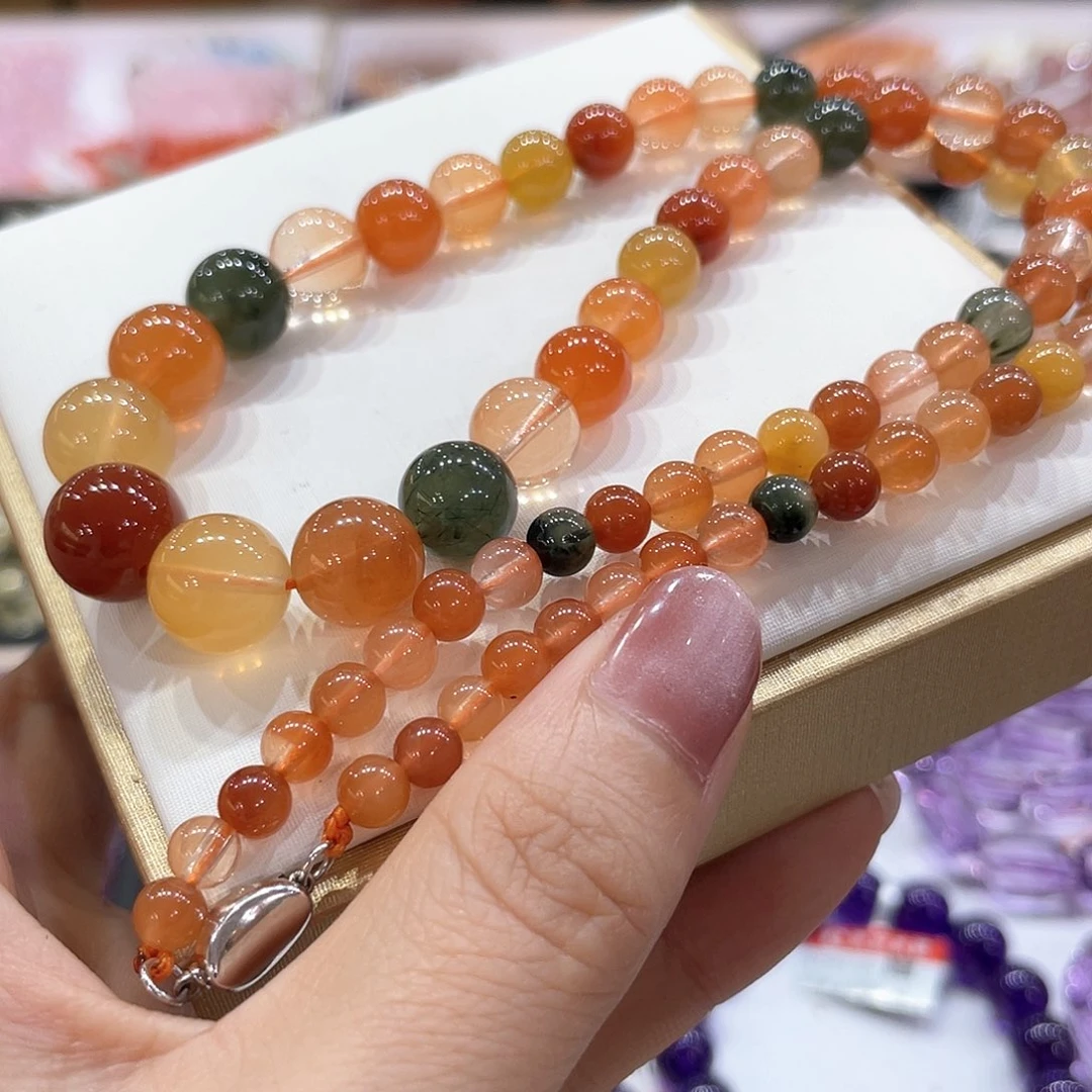 水晶珠宝半成品未镶嵌彩兔毛塔链