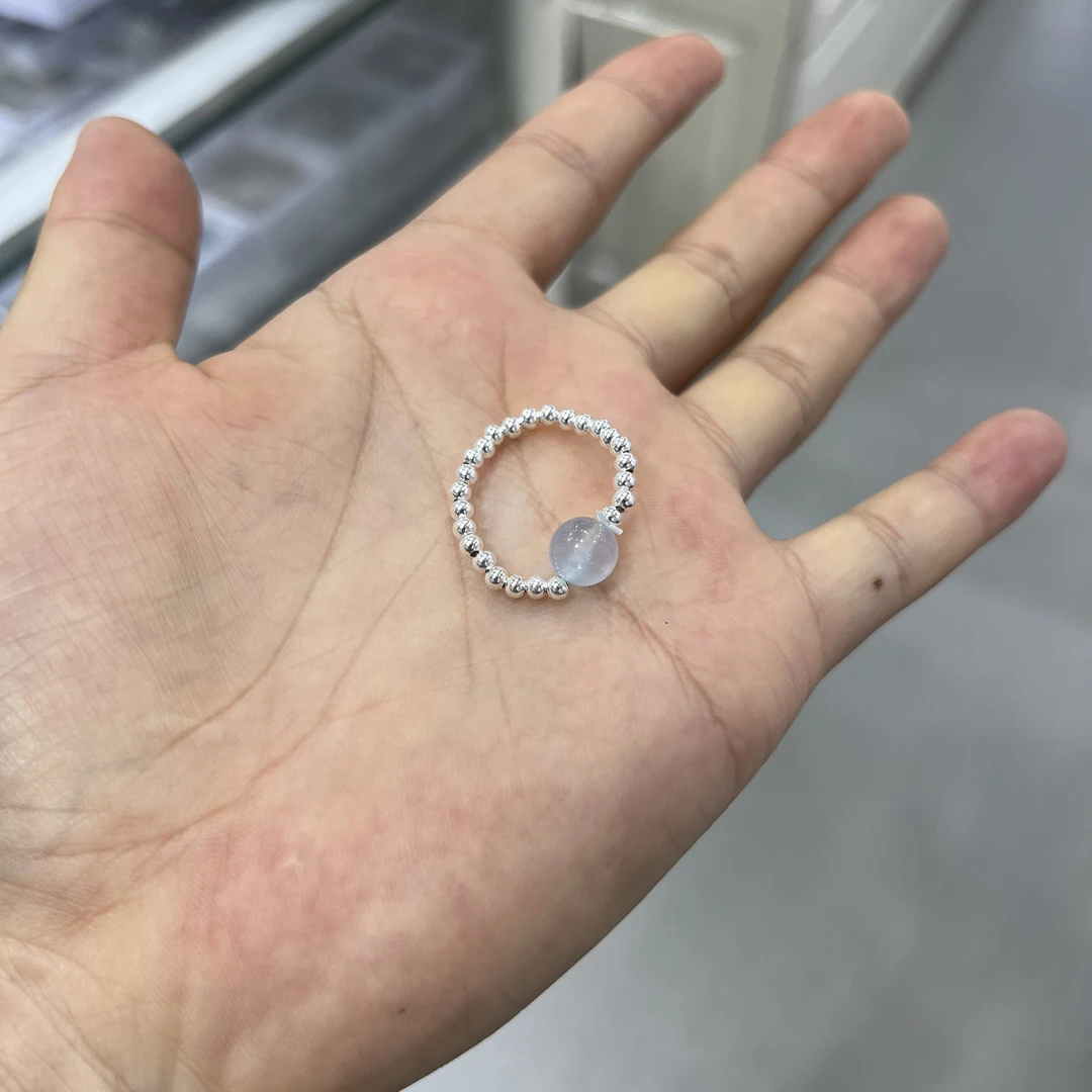 【七七福利品】s925银海蓝宝戒指TQ