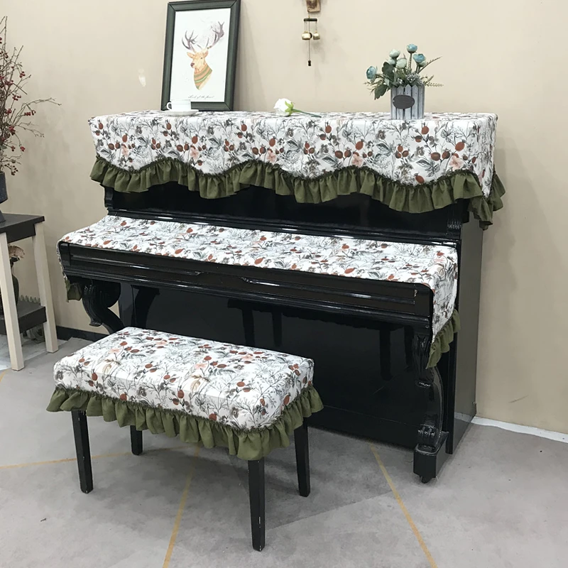 欧式轻奢通用钢琴罩防尘罩弹琴免取可机洗钢琴罩盖布